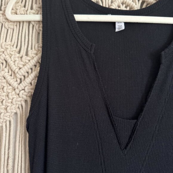 Tribal Jeans Black Waffle Knit Maxi Dress Medium GUC - Picture 4 of 7